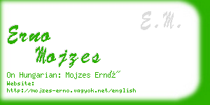 erno mojzes business card